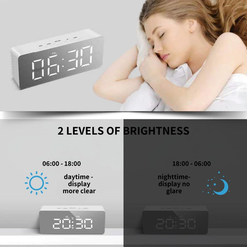 Digital Alarm Clock Led Mirror