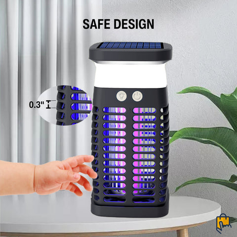 electric bug zapper solar safe design