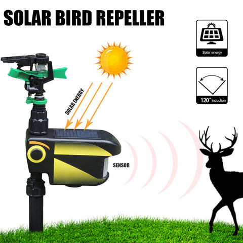Solar Powered Motion Activated Squirrel & Chipmunk Sprinkler - Get Rid Of Chipmunks