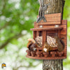 Image of Squirrel Feeder Wooden Outdoor Nut Bar