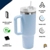 Image of Stainless Steel Tumbler with Straw and Lid