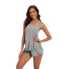 Image of top tank bamboo viscose pajamas, light heather gray