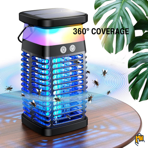 electric bug zapper solar on a table