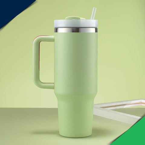 Stainless Steel Tumbler with Straw and Lid