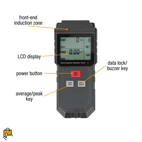 EMF Meter Anti-Radiation Monitor Portable Electromagnetic Tester