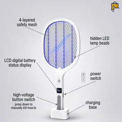 Electric Bug Zapper Racket - Electric Mosquito Swatter