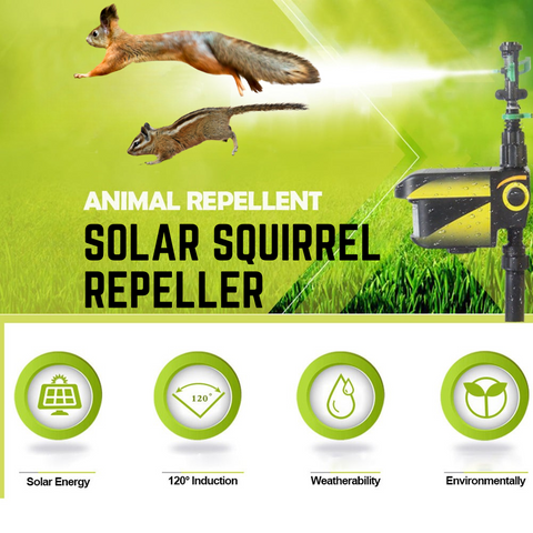 Solar Powered Motion Activated Squirrel & Chipmunk Sprinkler PACK of 6 - Get Rid Of Chipmunks