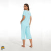 Image of bamboo viscose pajama sebamboo viscose pajama set, aqua greent, aqua green