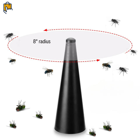 fly fan for table, operating radius