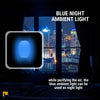 Image of plug in air purifier, blue night light