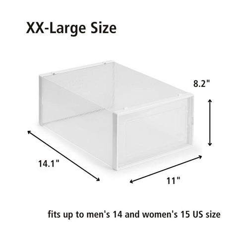 Clear Plastic Stackable Shoe Boxes Storage Containers