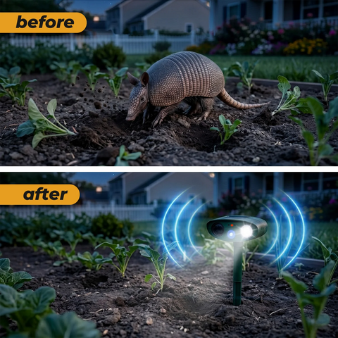 Solar Ultrasonic Armadillo Repellent Outdoor