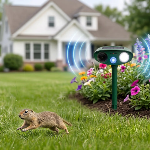 Solar Ultrasonic Gopher Repellent Outdoor