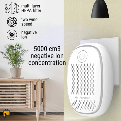 Mini Plug In Air Purifier - Portable Pocket Size Air Ionizer