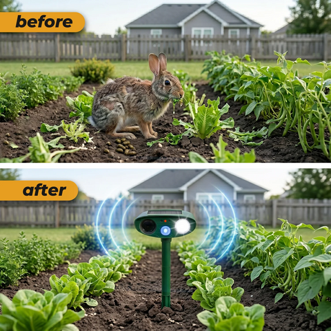 Solar Ultrasonic Rabbit Repellent Outdoor