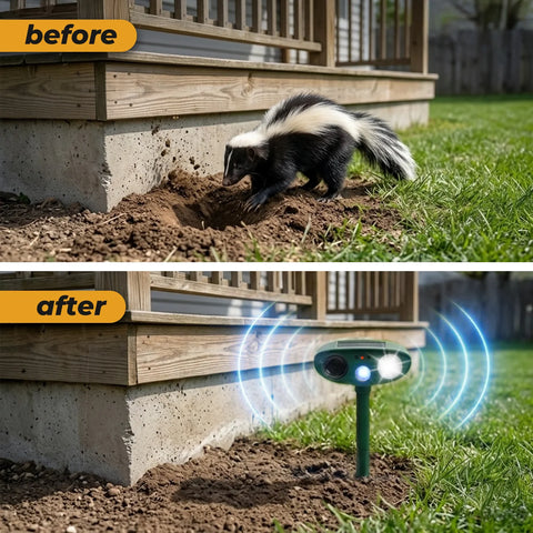 Solar Ultrasonic Skunk Repellent Outdoor