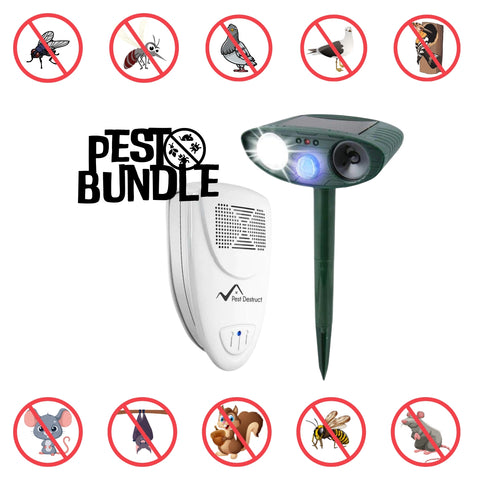 Pest Bundle: Indoor & Outdoor Ultrasonic Pest Repellers