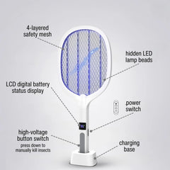 Electric Bug Zapper Racket - Electric Mosquito Swatter