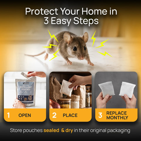 Natural Rodent Repellent Pouches