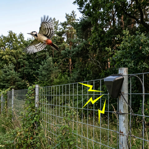 Solar Woodpecker Repeller - 13 Predator Sounds