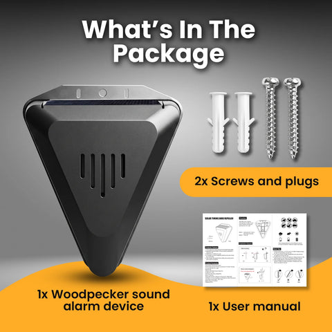 Solar Woodpecker Repeller - 13 Predator Sounds