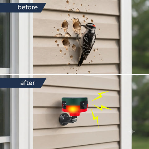 Woodpecker Repeller – Solar Strobe & Predator Sounds