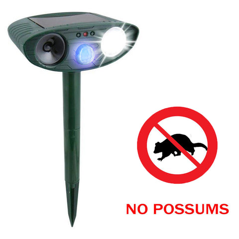 Possum Outdoor Ultrasonic Repeller - Solar Powered Ultrasonic Animal & Pest Repellant - Get Rid of Possums in 48 Hours or It's FREE