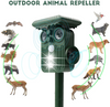 Image of Ultrasonic Solar Deer Repeller PACK OF 2 - 5 Adjustable Modes - Get Rid of Deer in 48 Hours