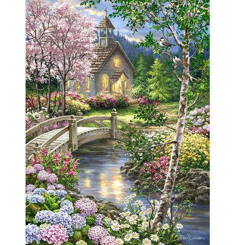 DIY Paint by Numbers Canvas Painting Kit - Village in The Night