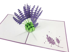 3D Lavender Pop Up Card and Envelope