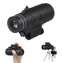 Monocular Telescope with Smartphone Holder and Tripod