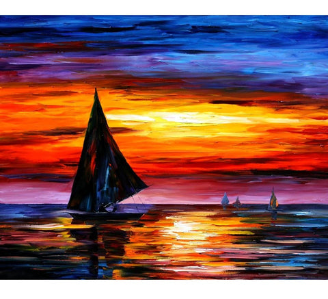 DIY Paint by Numbers Canvas Painting Kit - Crying Sunset