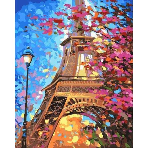 DIY Paint by Numbers Kit - Eiffel Tower at Night