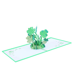 3D Four-Leaf Clover Pop Up Card and Envelope