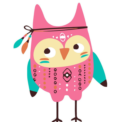 Paint by Number Kits for Kids Beginner - Pink Owl 8" x 8"