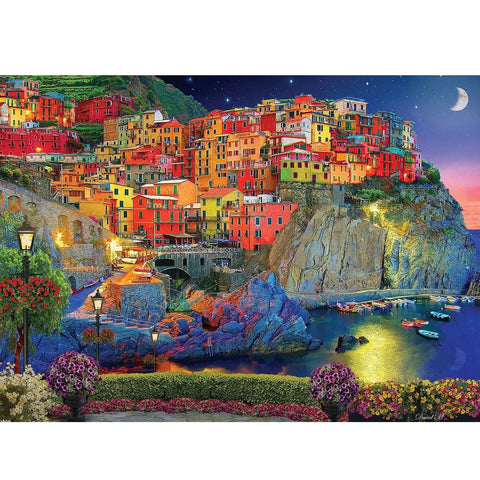 DIY Paint by Numbers Canvas Painting Kit - Cinque Terre Italy