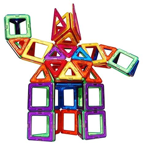 Upgraded Magnetic Blocks Tough Building Tiles Toy - 60 Piece