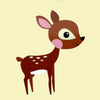 Image of Paint by Number Kits for Kids Beginner - Bambi Roe Deer 8" x 8"