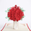 Image of 3D RED Bouquet Pop Up Card and Envelope