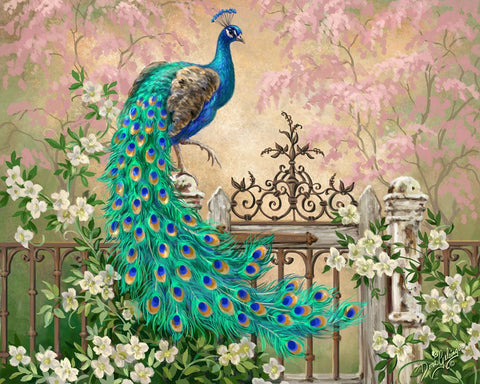Paint by Numbers Kit - Peacock Green Blue