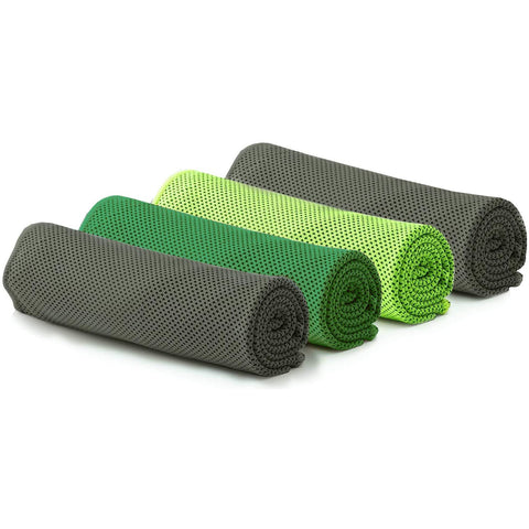 Workout Cooling Ice Towel (40"x12") - Gray and Green