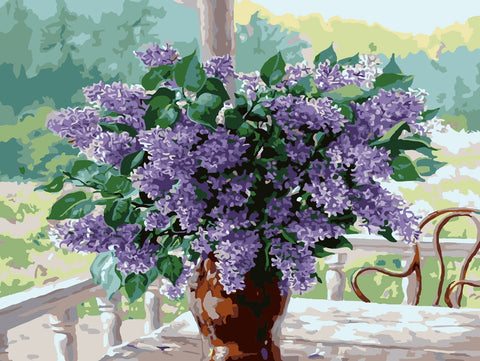 Paint by Numbers Kit - Lilac flower