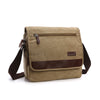 Image of Men's Messenger Bag -  Retro Canvas Shoulder Bag - Light Brown