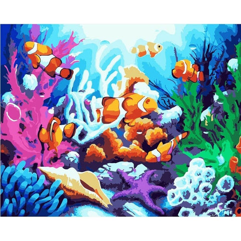 DIY Paint by Numbers Canvas Painting Kit - Ocean World