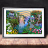 Image of DIY Paint by Numbers Canvas Painting Kit - Ideal Waterfall Landscape