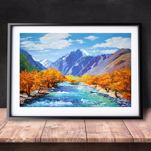DIY Paint by Numbers Canvas Painting Kit - Autumn by The River