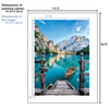 Image of 5D Diamond Painting by Number Kit Boat Dock Lake