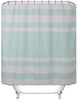 Image of Shower Curtain with Metal Hooks, 72" x 72" - Mint Lines