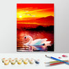 Image of DIY Paint by Numbers Canvas Painting Kit - Red Swan