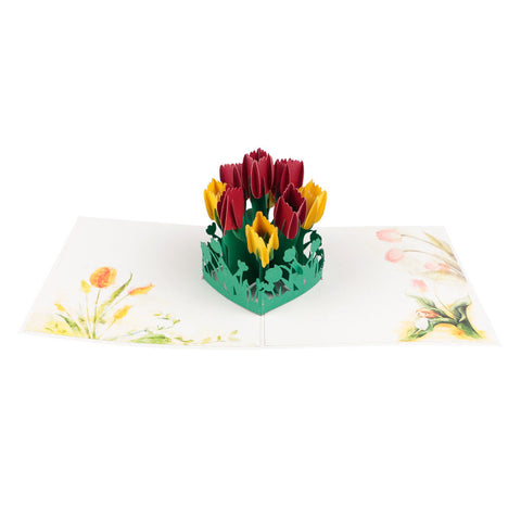 3D Tulips Pop Up Card and Envelope
